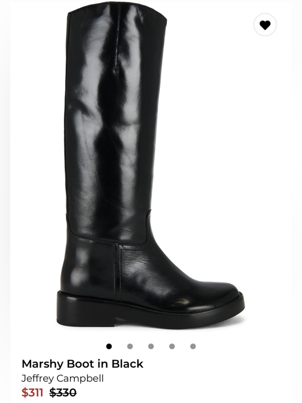 Jeffrey Campbell Black Over-the-Knee Smooth Leather Boot